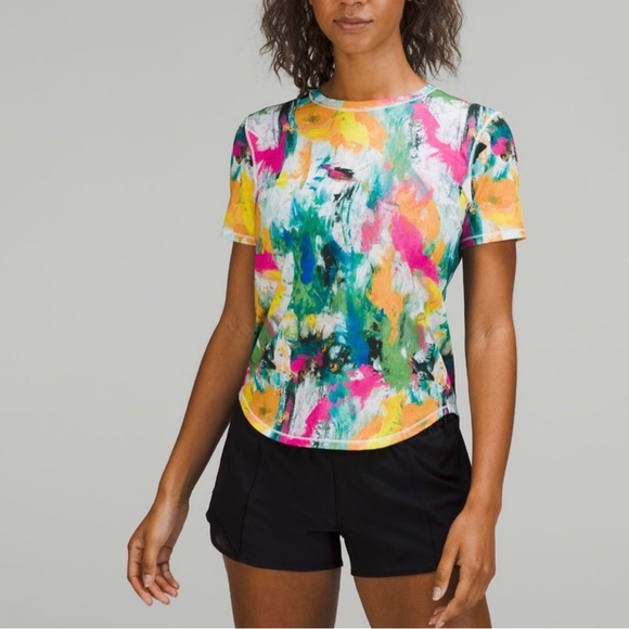 lululemon athletica Tops - NWT Lululemon High Neck Run and Train Tee LW3FADS